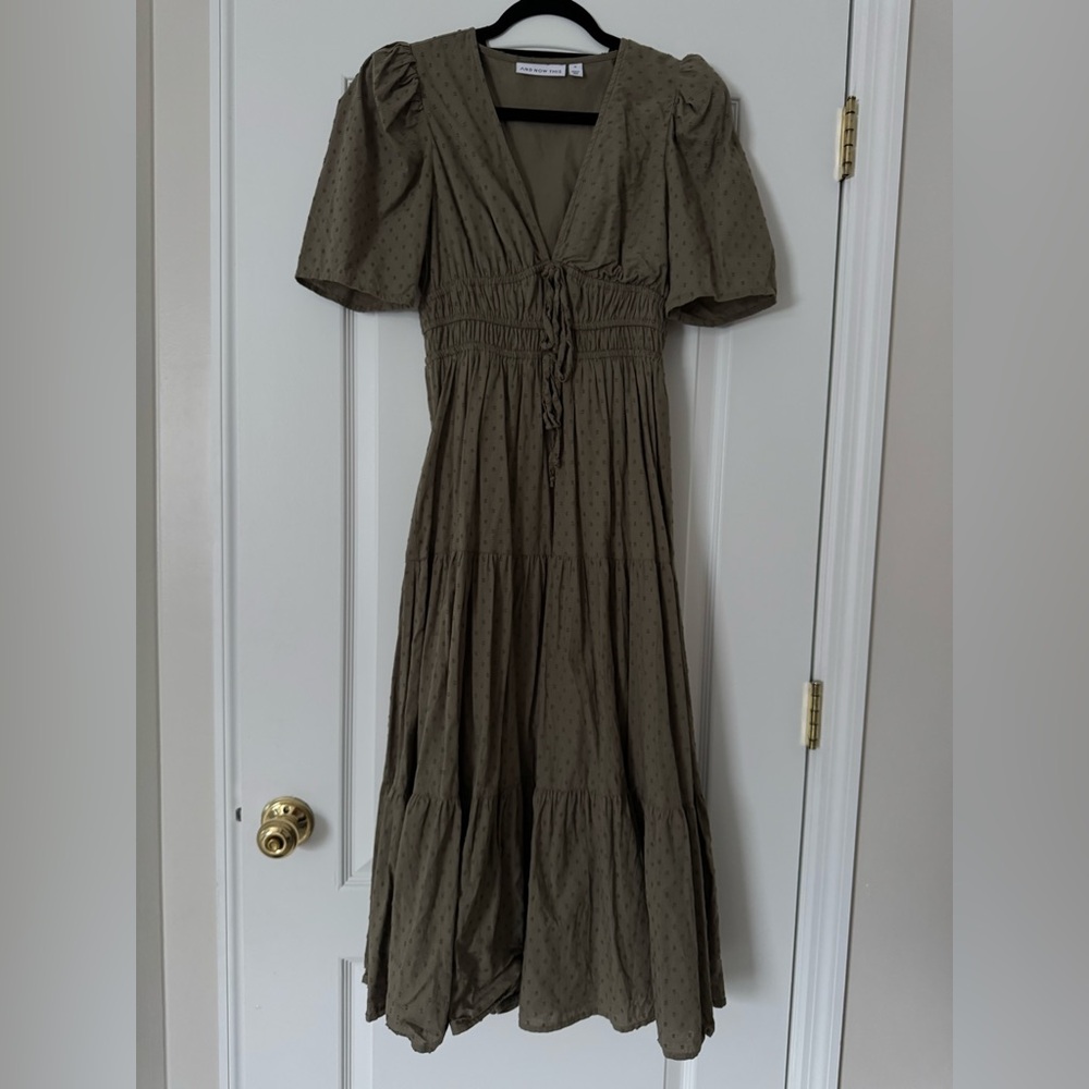 And Now This Chic Olive Maxi Dress